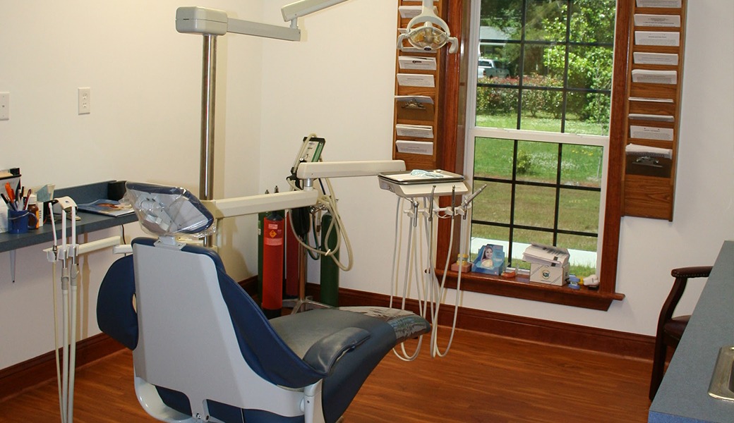 High tech dental exam area