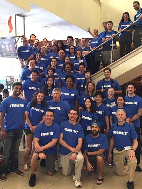 Team members at community event