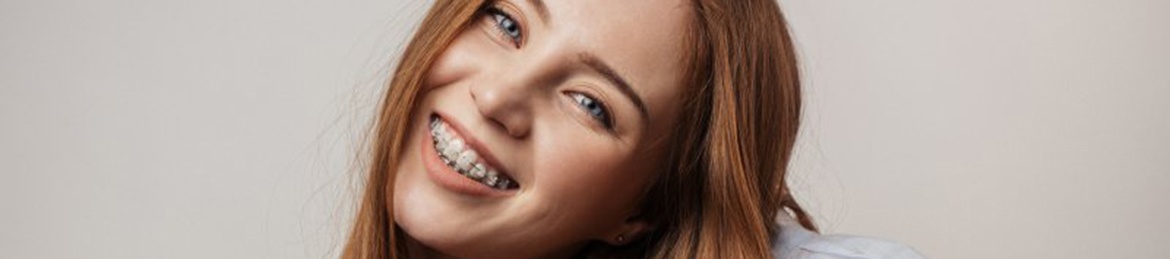 Teenager with braces